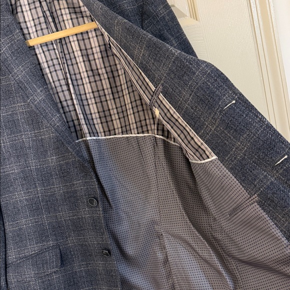 Joseph Abboud Charcoal and Blue Checkered Blazer - Picture 8 of 12